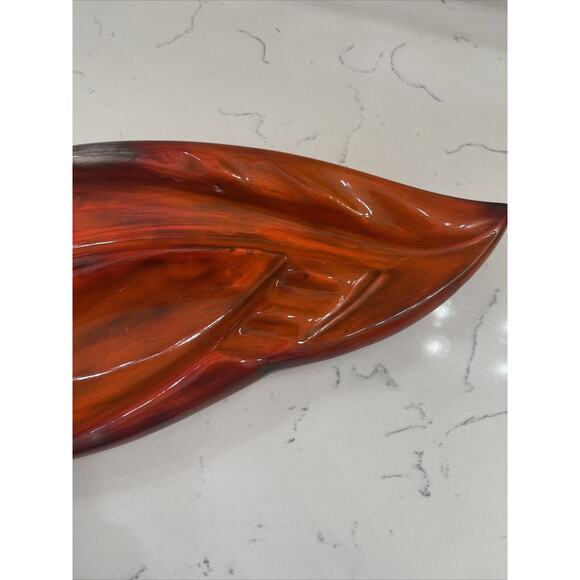 Vintage 70’s Retro Mid-Century Ceramic Leaf Signed Joyce Dated - Picture 4 of 12